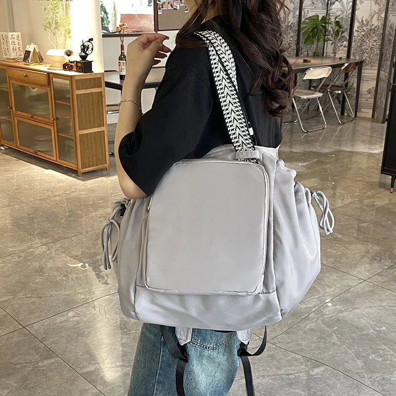 Versatile Nylon Shoulder Bag with Large Capacity