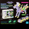Fluorescence Crystal Flying Dragon Double Aurora transforming toy car set with magnetic attraction and collision fusion