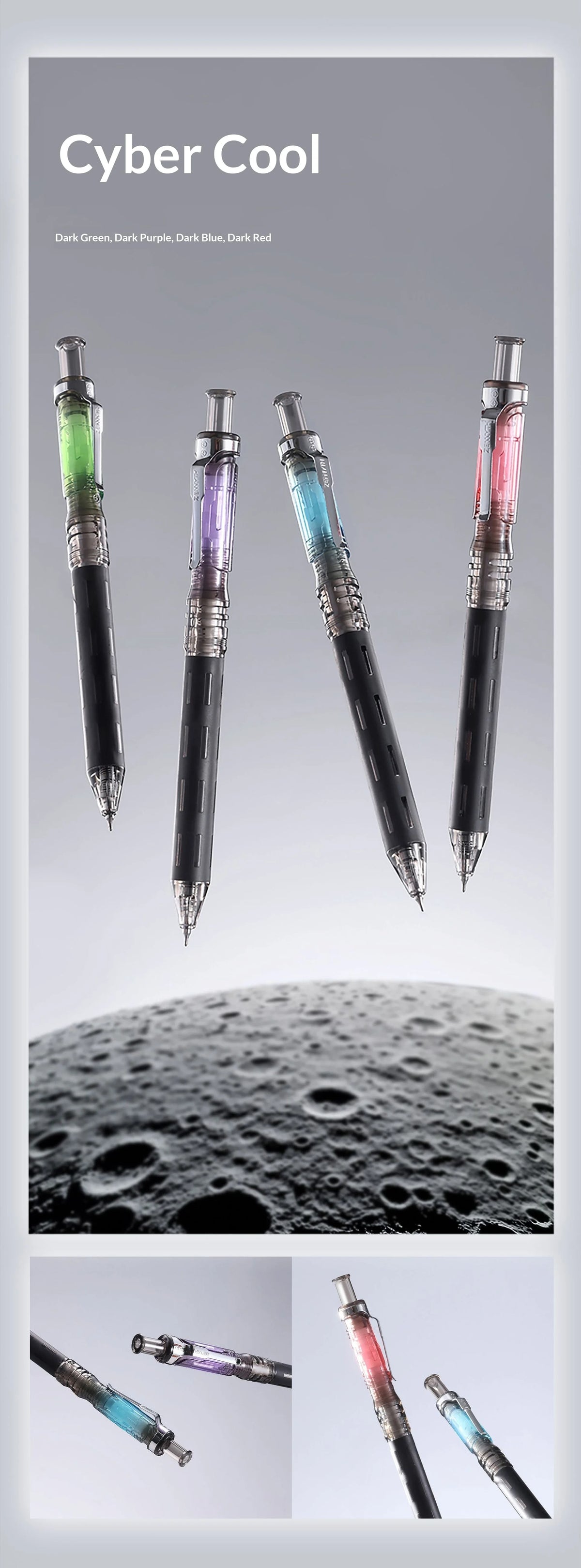 Zennyth Phantom Night Series Gel Pen – Smooth 0.5mm Quick-Dry Ink with Anti-Slip Grip