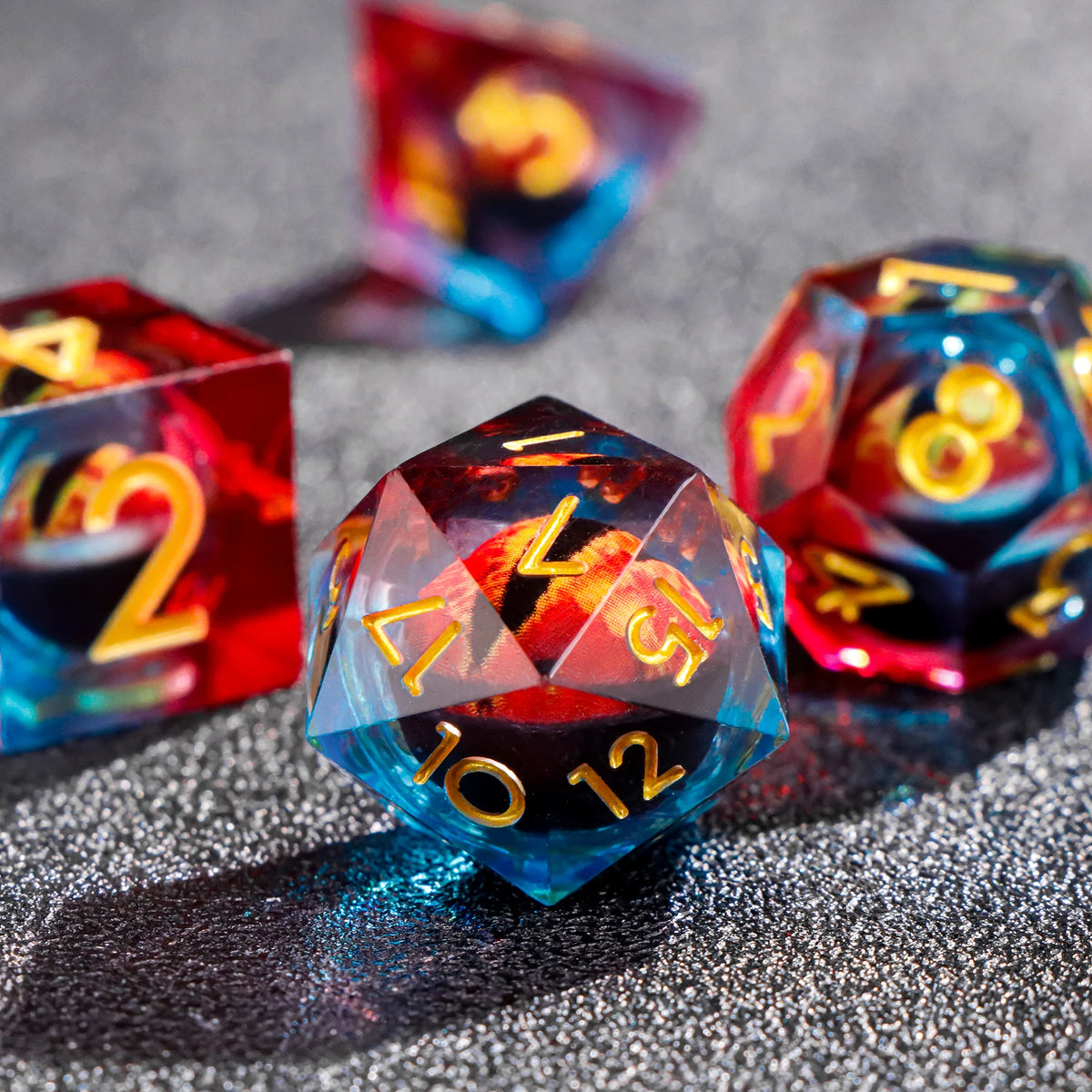 Beholder's Eye Sharp Edge Resin Dice Set for D&D