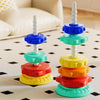 Montessori Rainbow Stacking Tower with Spinning Rings