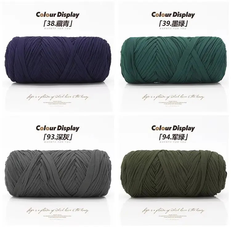 Elastic T-Shirt Yarn for Crochet and Knitting (2-Pack, 50m Each)