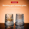 360° Rotating Whiskey Glasses (Set of 2) with Crystal Clear Glass