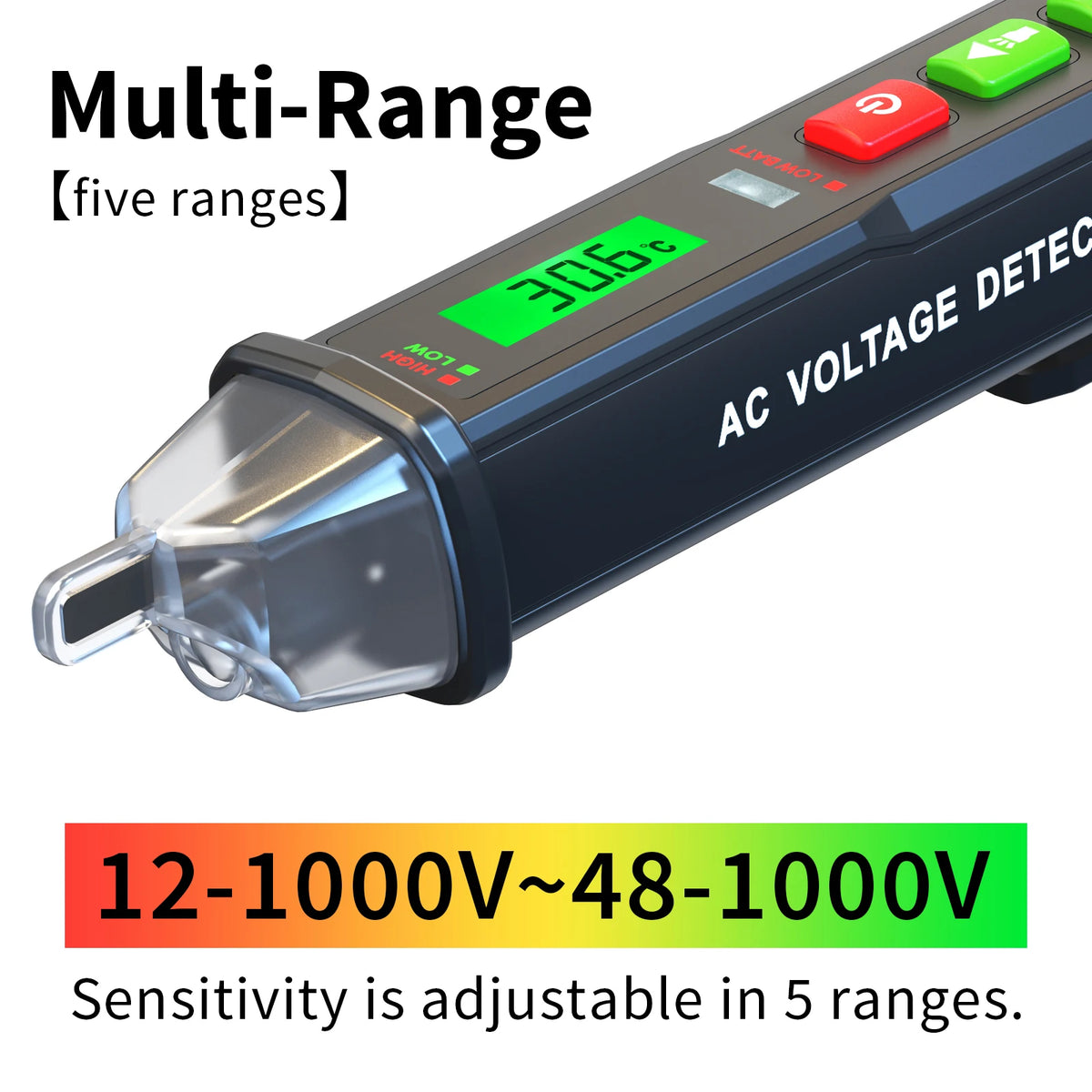 Non-Contact Voltage Tester with Voice Alert (12-1000V)