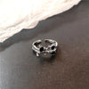 Punk Crystal Heart Butterfly Geometric Ring