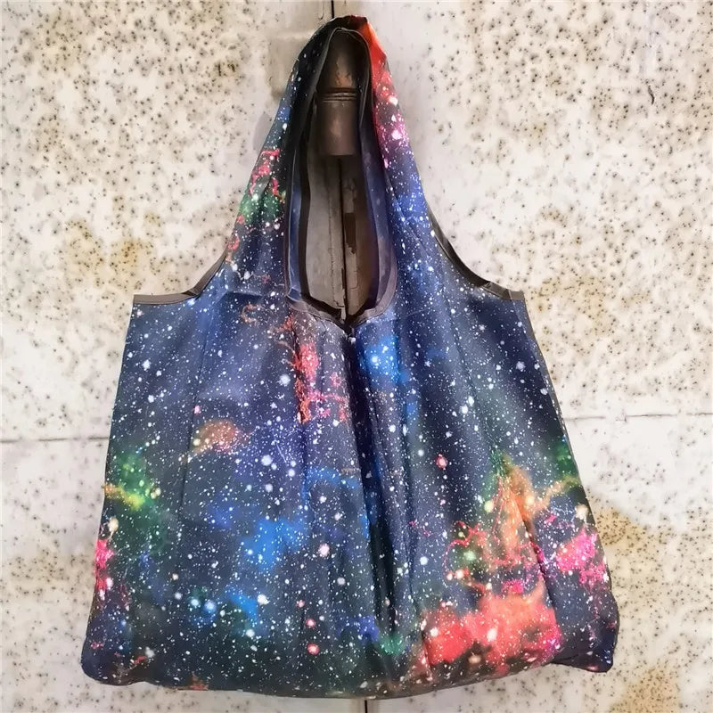 Foldable Eco-Friendly Shopping Bag with Cartoon Print