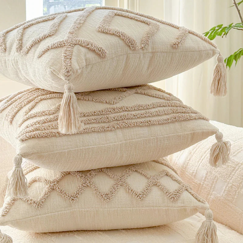 Bohemian Woven Throw Pillow Cover