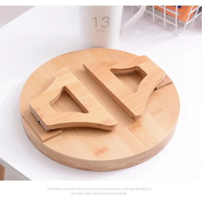 Clip-On Wooden Sofa Side Tray with Integrated Storage
