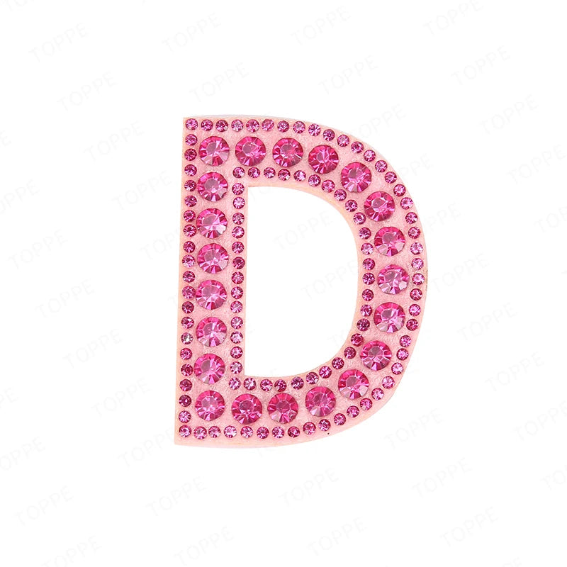 Pearl Rhinestone Letter Patches – Iron-On 3D DIY Embellishments