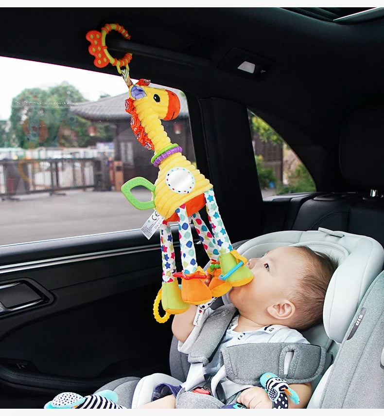Musical Plush Animal Rattle & Teether Toy for Babies