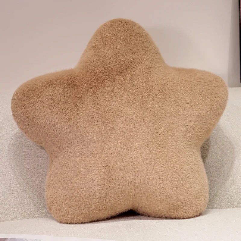 Star Shaped Plush Throw Pillow for Couch, Bed, and Floor