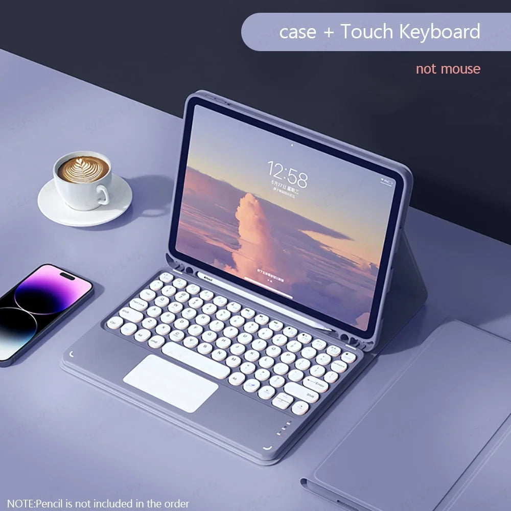 iPad Keyboard Case with Bluetooth Mouse