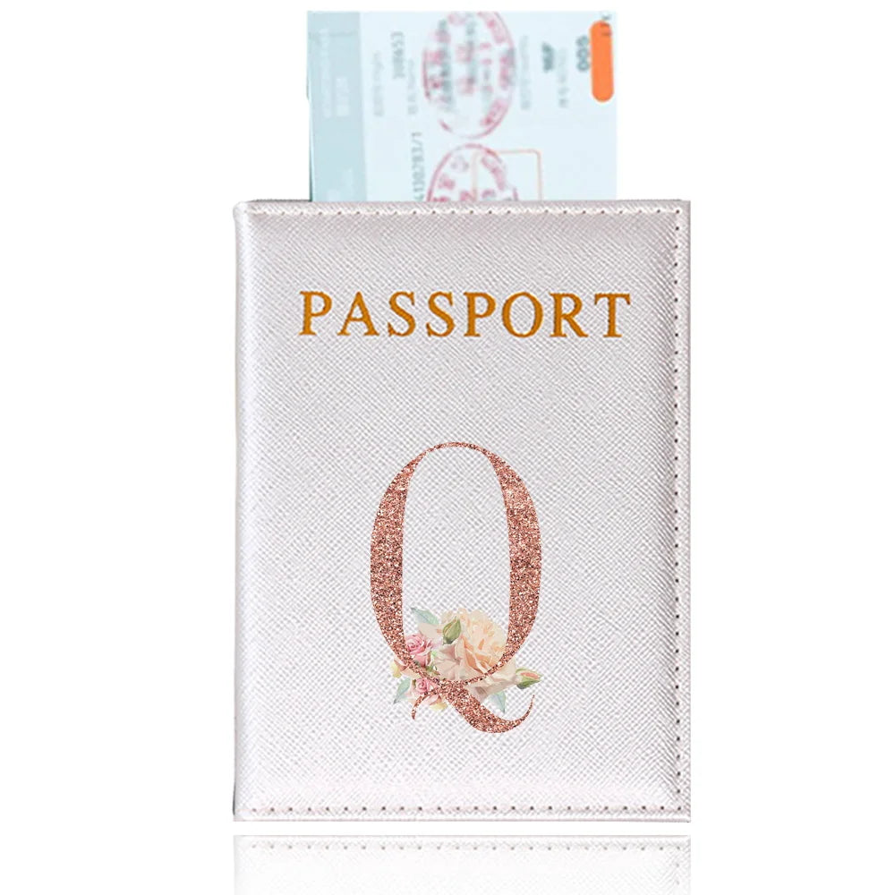 Elegant Rose Gold Passport Cover