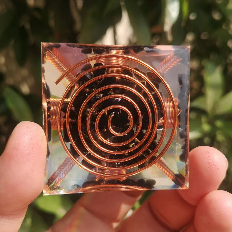 Spiral Copper Pyramid Ornament