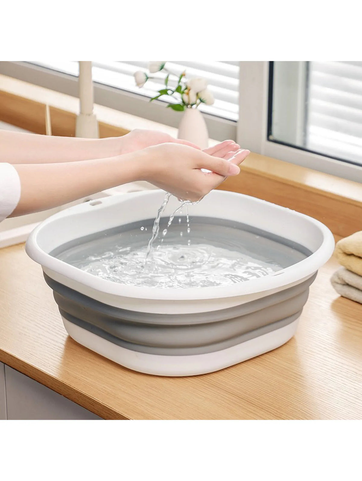 Foldable Space-Saving Sink Basin - Portable and Durable