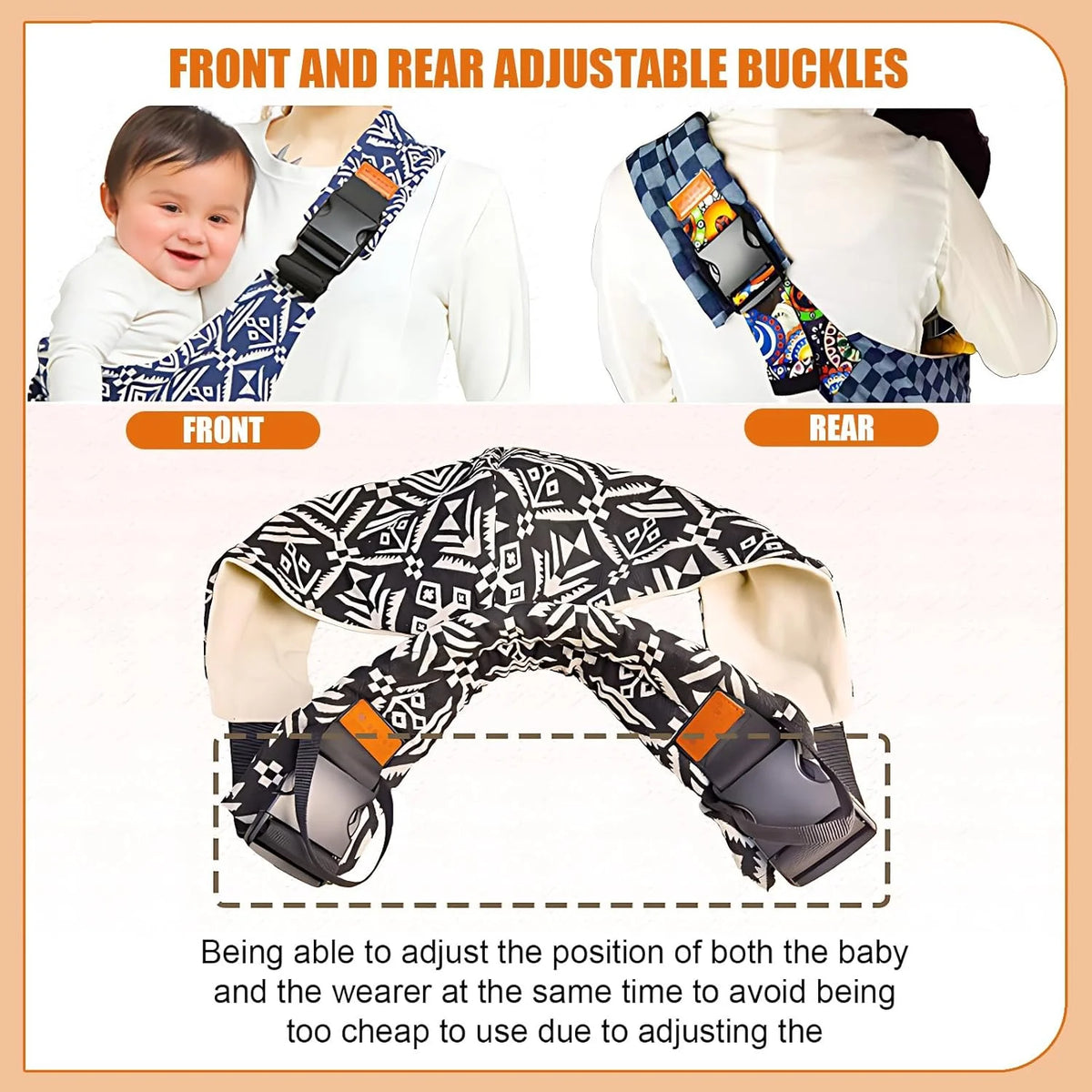 Adjustable Cotton Baby Sling Carrier