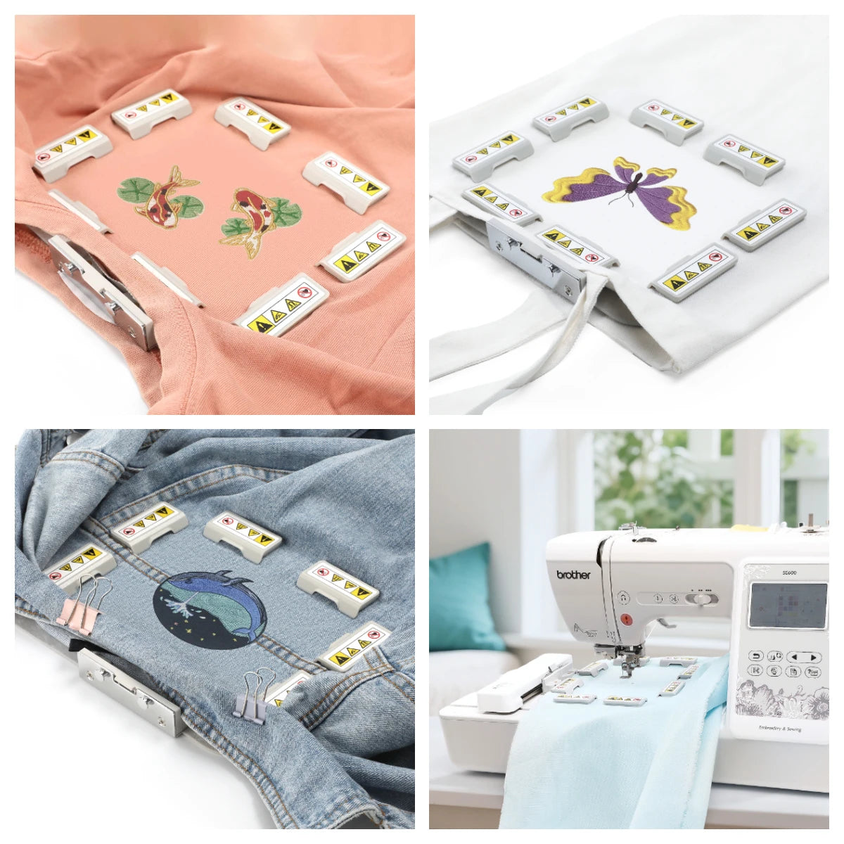 3-Piece Magnetic Embroidery Hoop Set for Brother & Baby Lock Machines