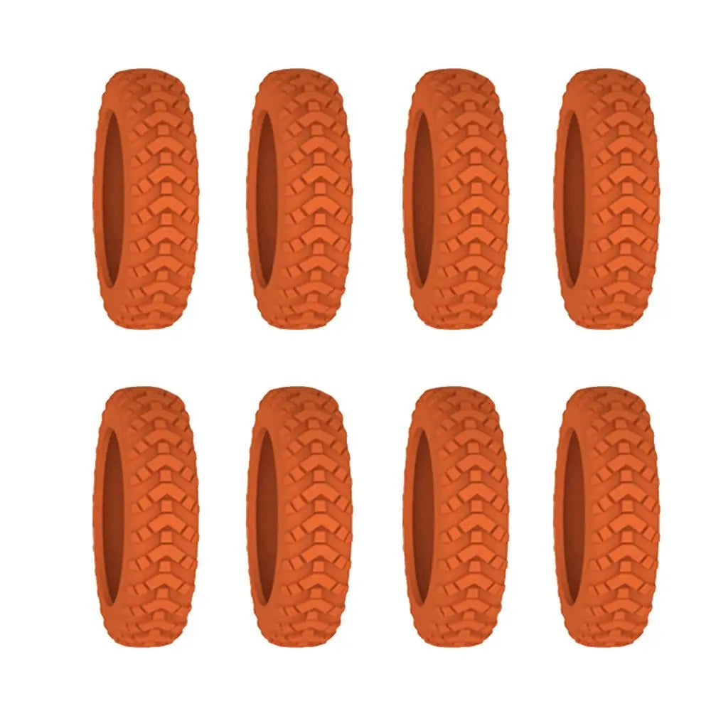 Silent Silicone Luggage Wheel Protectors (8-Pack)