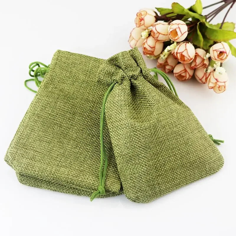 Natural Jute Gift Bags with Drawstring (5 Sizes)