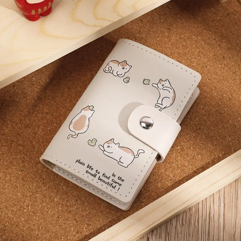 Cartoon Cat Card Holder Wallet with Anti-Theft RF Blocking