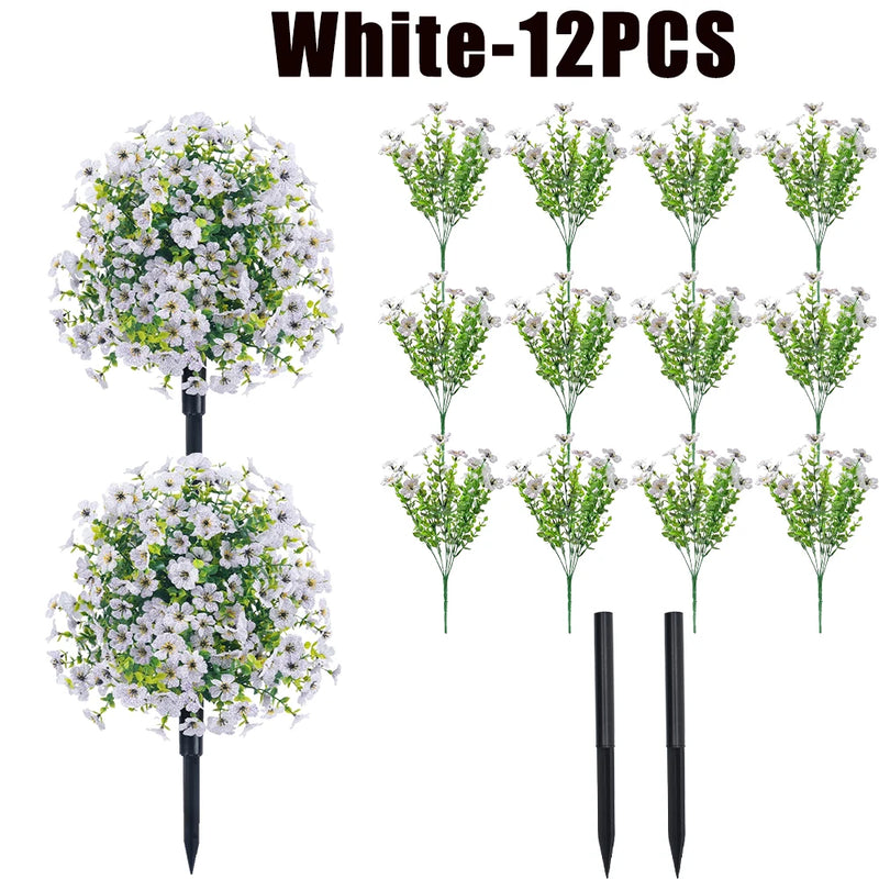 UV-Resistant Faux Orchid Branches for Indoor & Outdoor Decor