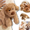 Curly Teddy Dog Plush Pillow – Soft Cuddly Stuffed Animal