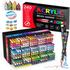 72-farbiger Acrylfarbe-Marker-Set mit Pinselspitzen
