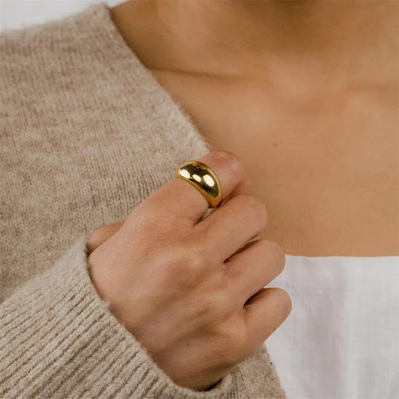 Chunky Gold Dome Ring
