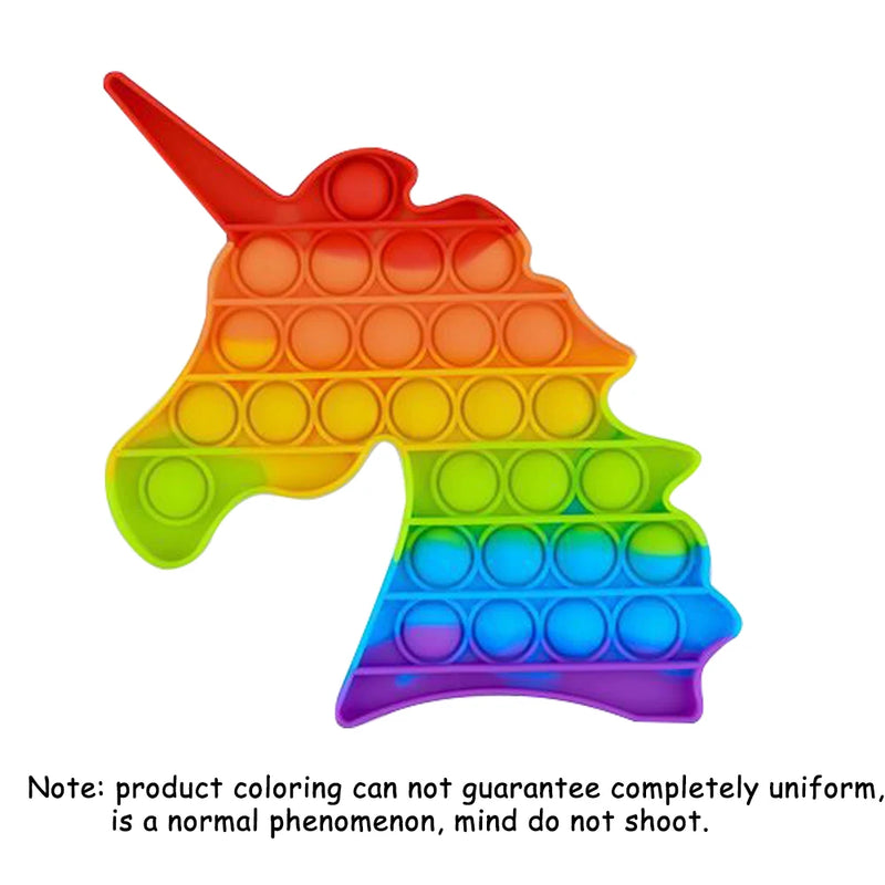 Rainbow Pop-It Fidget Board - Sensory Stress Relief Toy