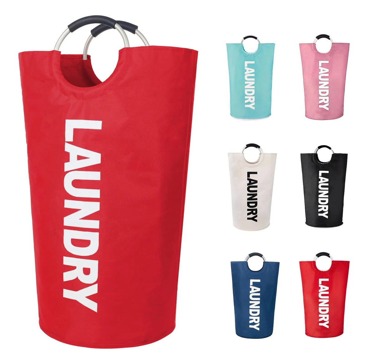 Collapsible Laundry Hamper with Padded Handles