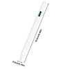 A white precision stylus pen with a black tip and tilt support feature shown in a vertical view.