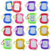 A collection of colorful mini magnetic drawing boards shaped like a hand, available in blue, red, purple, and yellow.