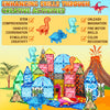 Magnetic Dinosaur Volcano Building Blocks Set
