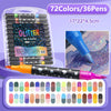 Dual-Tip Glitter Art Markers Set