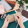 PU Leather Bag Bases with Hanging Hooks for DIY Knitting & Craft Projects