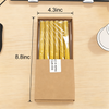 Elegant Gold Metallic Birthday Candles (Set of 6 or 12)