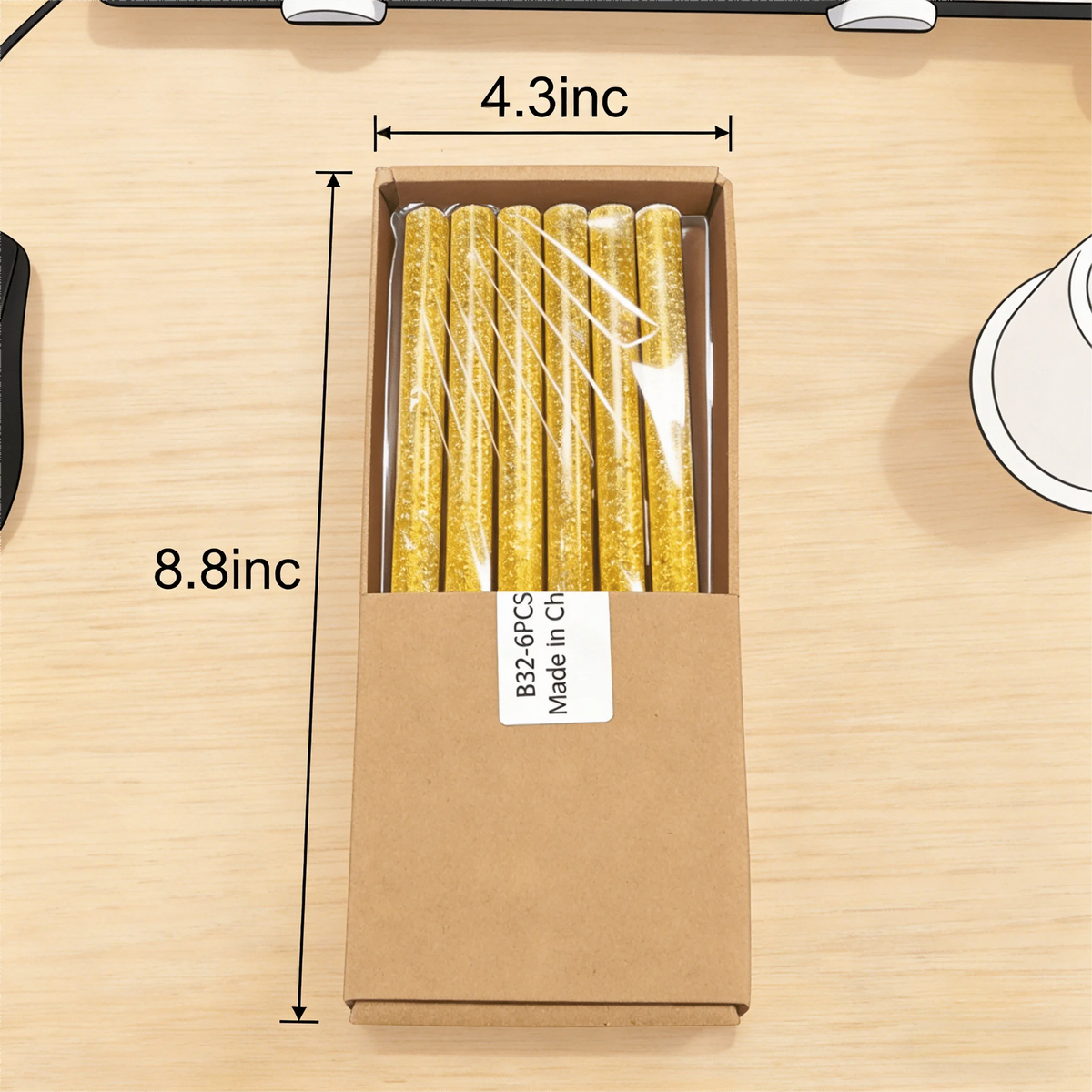 Elegant Gold Metallic Birthday Candles (Set of 6 or 12)
