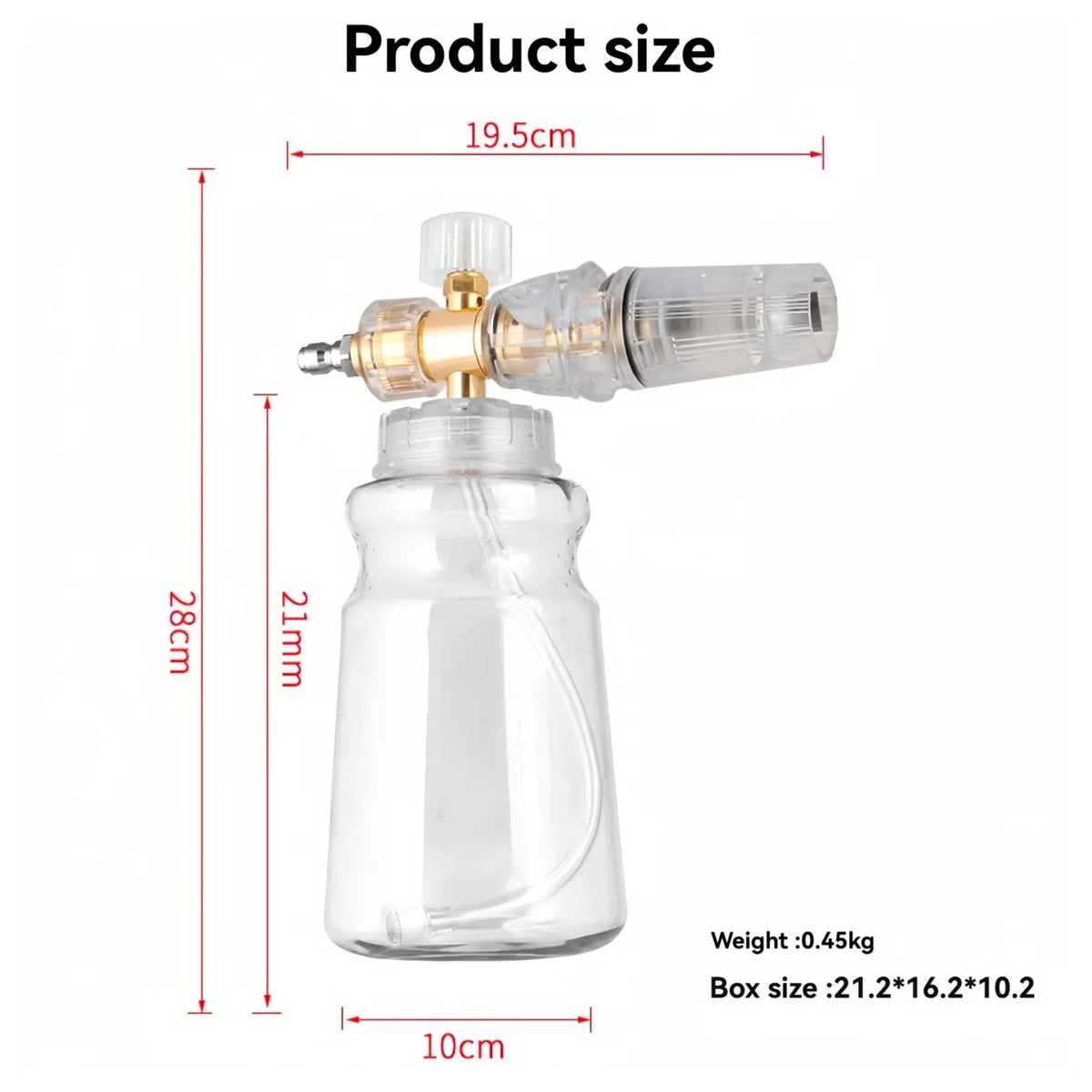 High Pressure Foam Cannon with Quick Connect for Pressure Washers