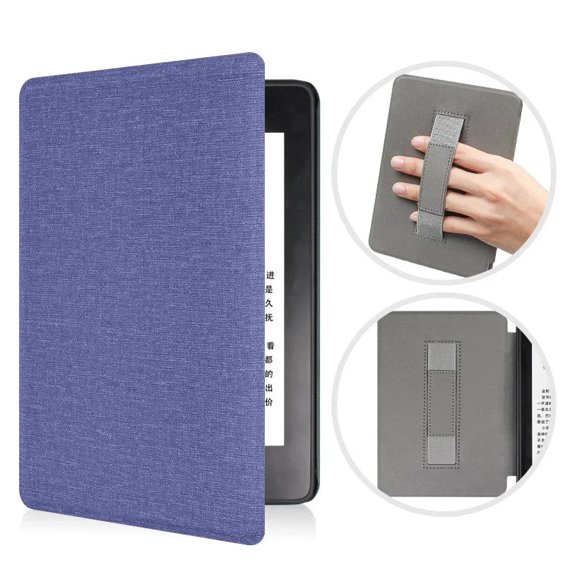 Premium Leather Case for Kindle Paperwhite (2024) with Hand Strap & Auto Sleep/Wake
