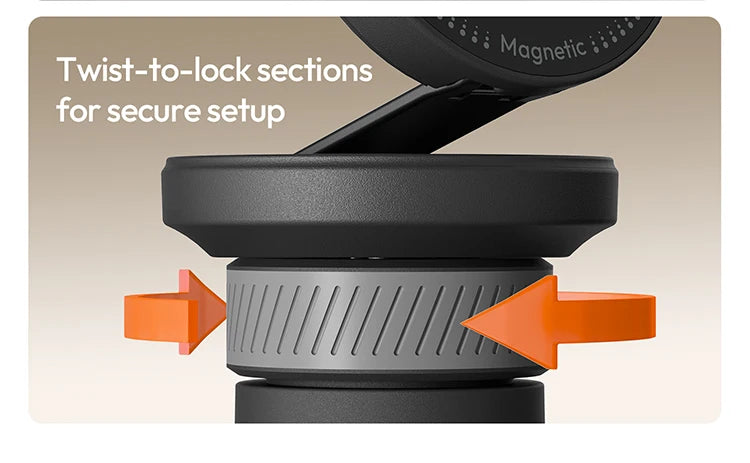 Portable Phone Tripod with Magnetic Mount and Wireless Remote