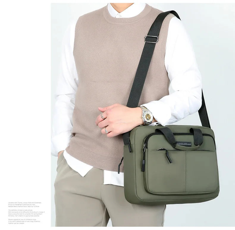 Large-Capacity Men's Messenger Bag with A4 Compatibility