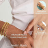 18K Gold Plated Beaded Stretch Bracelet Set