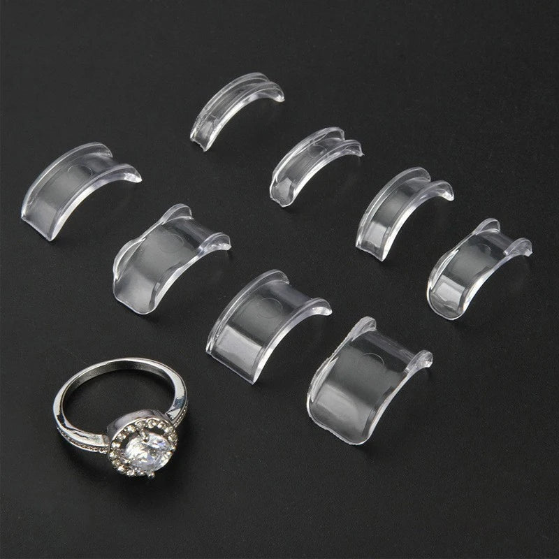 Invisible Ring Size Reducer with Spiral Spring Tightener