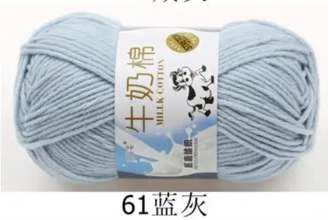 Milk Cotton Crochet Yarn – Soft, Durable Knitting Thread in 91 Colors