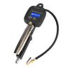 A digital inflator gauge with an LCD display and inflation gun connected by a black cable.