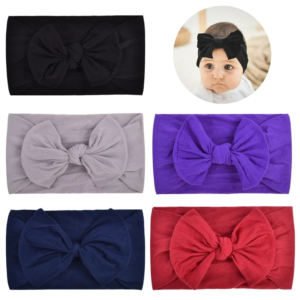 Baby Girl Bow Knit Headbands (Set of 10)