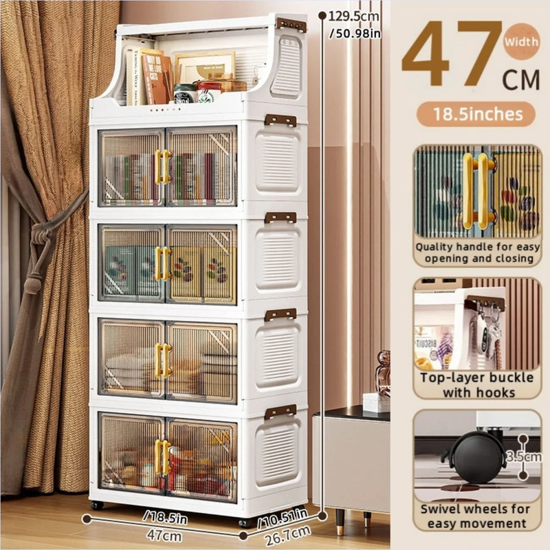 Foldable Double-Door Storage Cabinet