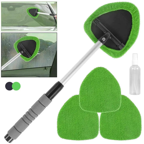 Extendable Telescopic Window Cleaner with Spray Bottle