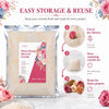 A package of Flower Drying Silica Gel Crystals is shown with instructions for easy storage and reuse.