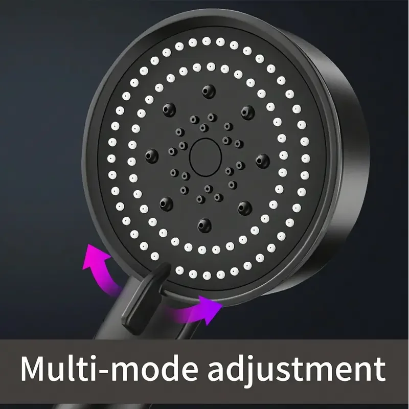 High-Pressure Shower Head Set with Hose and Wall Mount